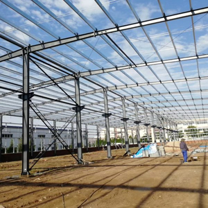 Large Span Prefabricated Metal Building Steel Structure Workshop with Optional Insulation