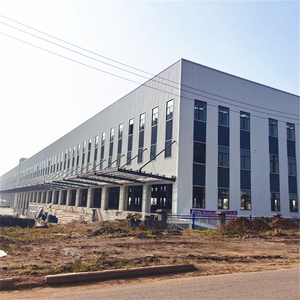 Long-term use prefab building steel frame industrial logistic park with processing plant and finished goods storage 